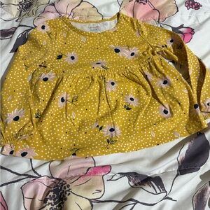 Carter's Mustard Floral Baby Dress